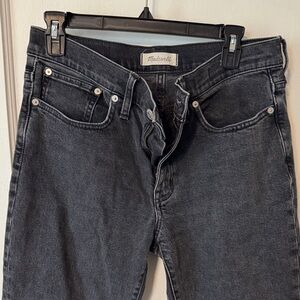 Madewell Dark Gray tomboy straight Jeans